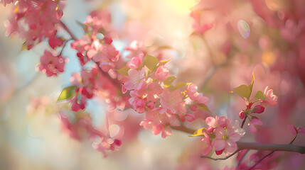 cherry blossom in spring. Generative AI