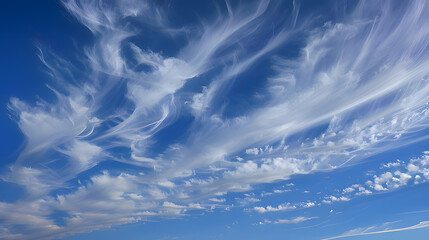 blue sky with clouds. Generative AI