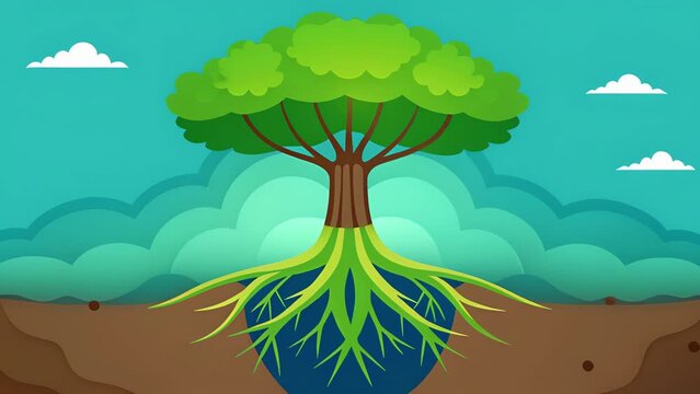 A tree with a strong deep root system reaching down into the earth representing the importance of understanding the foundation and principles of