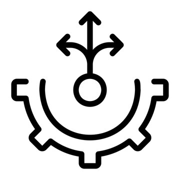 flexibility line icon