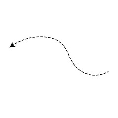 Hand drawn transparent dotted curved line transparent