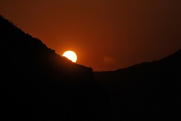 Atardecer en el parque nacional,Mochima estado Sucre Venezuela.