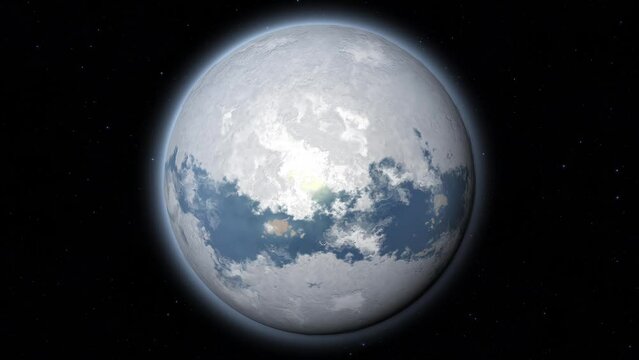 A Snowball Earth, a geohistorical hypothesis that proposes during one or more of Earth's icehouse climates.