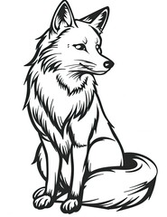Fox coloring book for kids