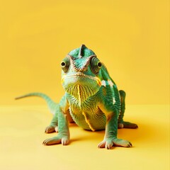 Obraz premium portrait pet, dog, cat, chameleon, iguana on clean background