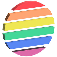 3d Pride month symbol for gender diversity, 3d LGBT sign of gender equality