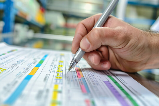 Production planner scheduling manufacturing workflows for maximum efficiency.