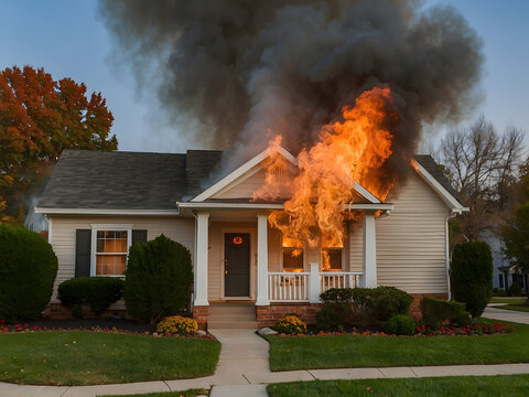 National Fire Prevention Month is observed every year in October to raise fire safety awareness and help ensure our homes and families are protected. Vector illustration design.
