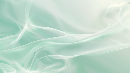 Obraz premium Abstract minimalist mobile wallpaper design featuring soft light green, forestgreen, khaki, olive background with white lines and curves, blurred effects, and light and shadow interplay. 