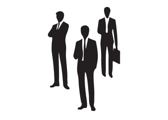 Business people Silhouettes, set of vector silhouettes