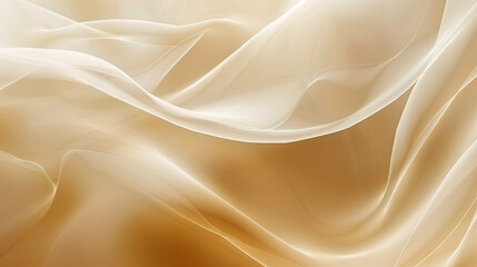 Obraz premium Abstract minimalist mobile wallpaper design featuring a light yellow, camel, ocher, khaki background with white lines and soft curves, blurred for a soothing visual effect. 