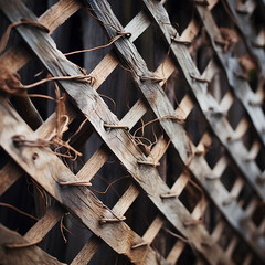 wood mesh fence