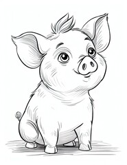 Pig coloring book for kids