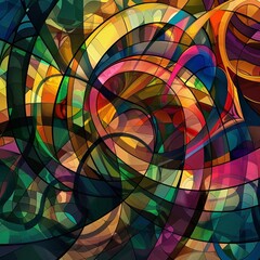 Obraz premium Abstract Chromosome-Inspired Digital Artwork 