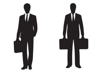 Business people Silhouettes, set of vector silhouettes