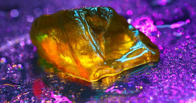 Raw Diamond in color lights