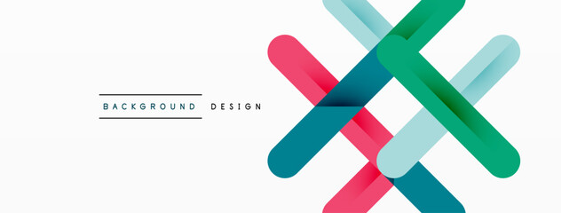 Colorful lines with shadows. Geometric background design. Vector Illustration For Wallpaper, Banner, Background, Card, Book Illustration, landing page
