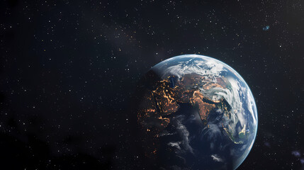 Fototapeta premium blue earth in space