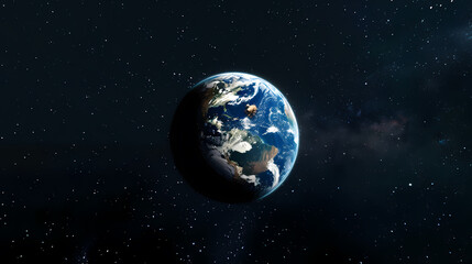 blue earth in space
