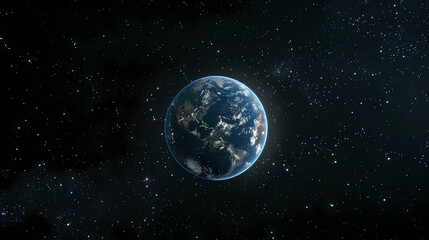 Obraz premium blue earth in space
