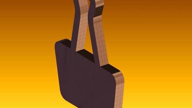 Design vector illustration of a paper clip with gel shader material Using Zbrush software