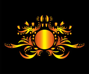 Art deco floral curls and swirls Ornamental vector elements dividers or headers. Decorative Vintage line borders or frames in geometric victorian style, elegant vintage design, antique bordering