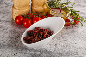 Homemade dry tomatoes with oil