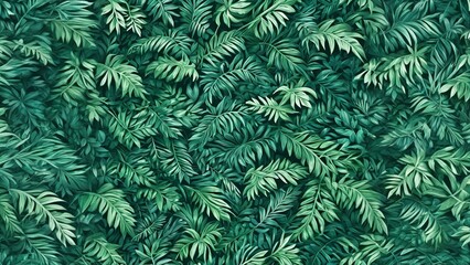 Foliage pattern forest watercolor background