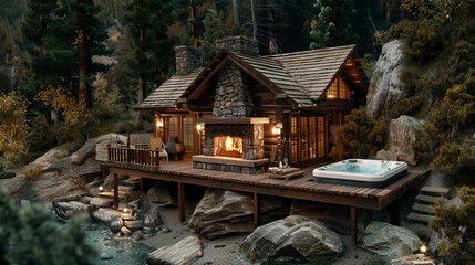 Obraz premium cabin in the woods