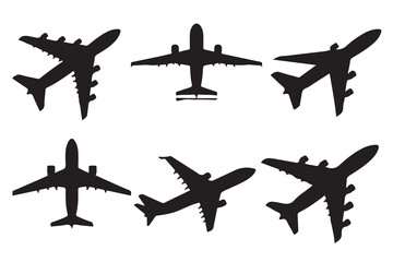plane silhouette vector illustration