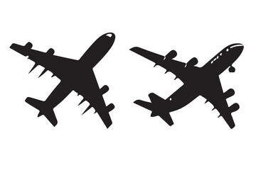 plane silhouette vector illustration