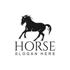 horse logo template isolated on white background