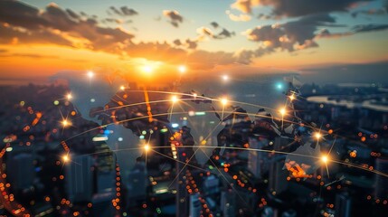 Imagery reflecting global trade, international business relations, and economic globalization are important for businesses with a global reach