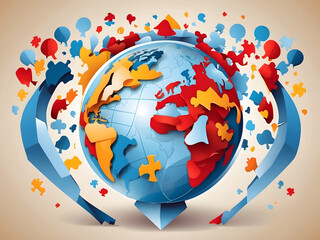 Vector illustration on the theme of World Autism awareness day observed each year on April 2nd across the globe