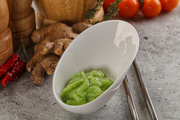Green organic asian Wasabi seasoning