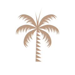 Palm tree design element idea with modern style concept