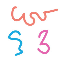 Colorful lines decor modern graphic