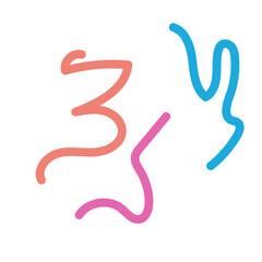 Colorful lines decor modern graphic