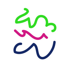 Colorful lines decor modern graphic