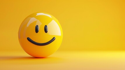 national smiley day, 3d illustration, with copy space. world emoji day