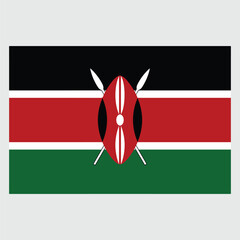 Kenya Flag Vector Design , Eps File