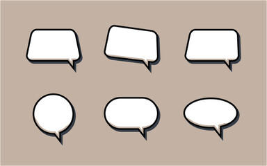 Set of speech bubble collection design illustration