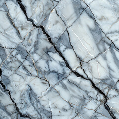 A closeup of marble with stunning veins, in an icy blue color scheme. Created with Ai