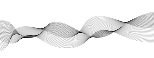 Fototapeta premium Abstract grey smooth element swoosh speed wave modern stream background. Abstract wave line for brochure, flyer, banner, template, wallpaper background with wave design. Abstract business wave lines.