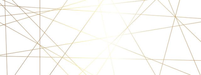 Seamless luxury geometric premium golden random chaotic lines on transparent background. Luxury banner presentation gold line vector, illustration.