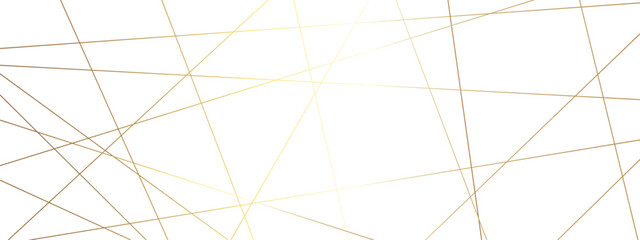 Seamless luxury geometric premium golden random chaotic lines on transparent background. Luxury banner presentation gold line vector, illustration.