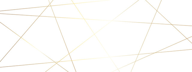 Abstract luxury seamless premium shiny golden random chaotic square and triangle lines on transparent background. Vector, illustration