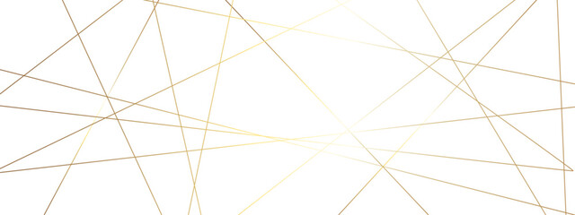 Abstract luxury seamless premium shiny golden random chaotic square and triangle lines on transparent background. Vector, illustration