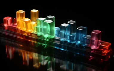 Spectrum of Colorful Polyhedral Cubes on Dark Surface