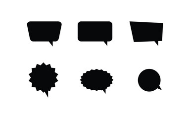 Flat design pack of speech bubble